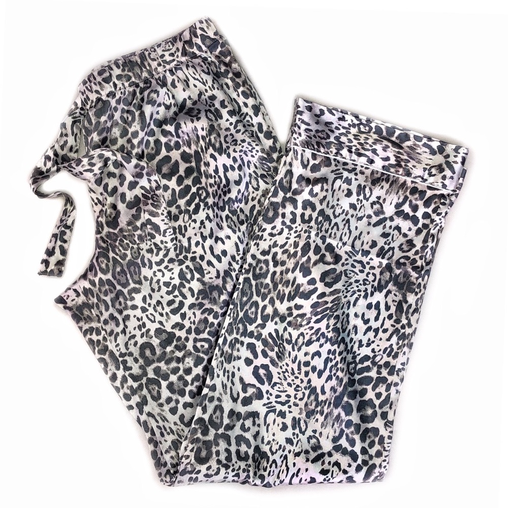 Victoria’s Secret Satin Silky Leopard Pj Pants